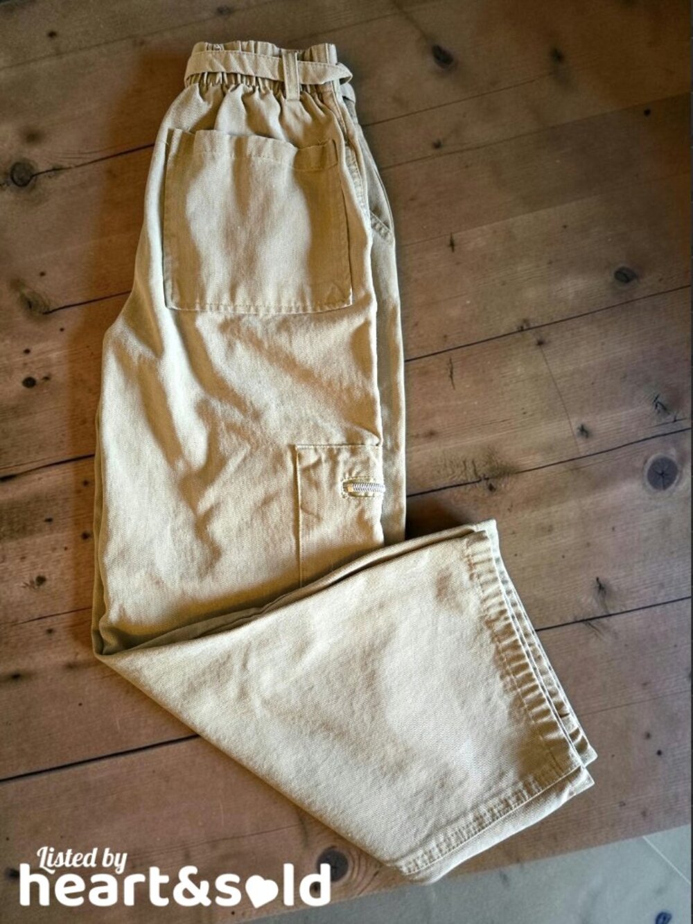 Girls Btween Olive Green Utility Jeans